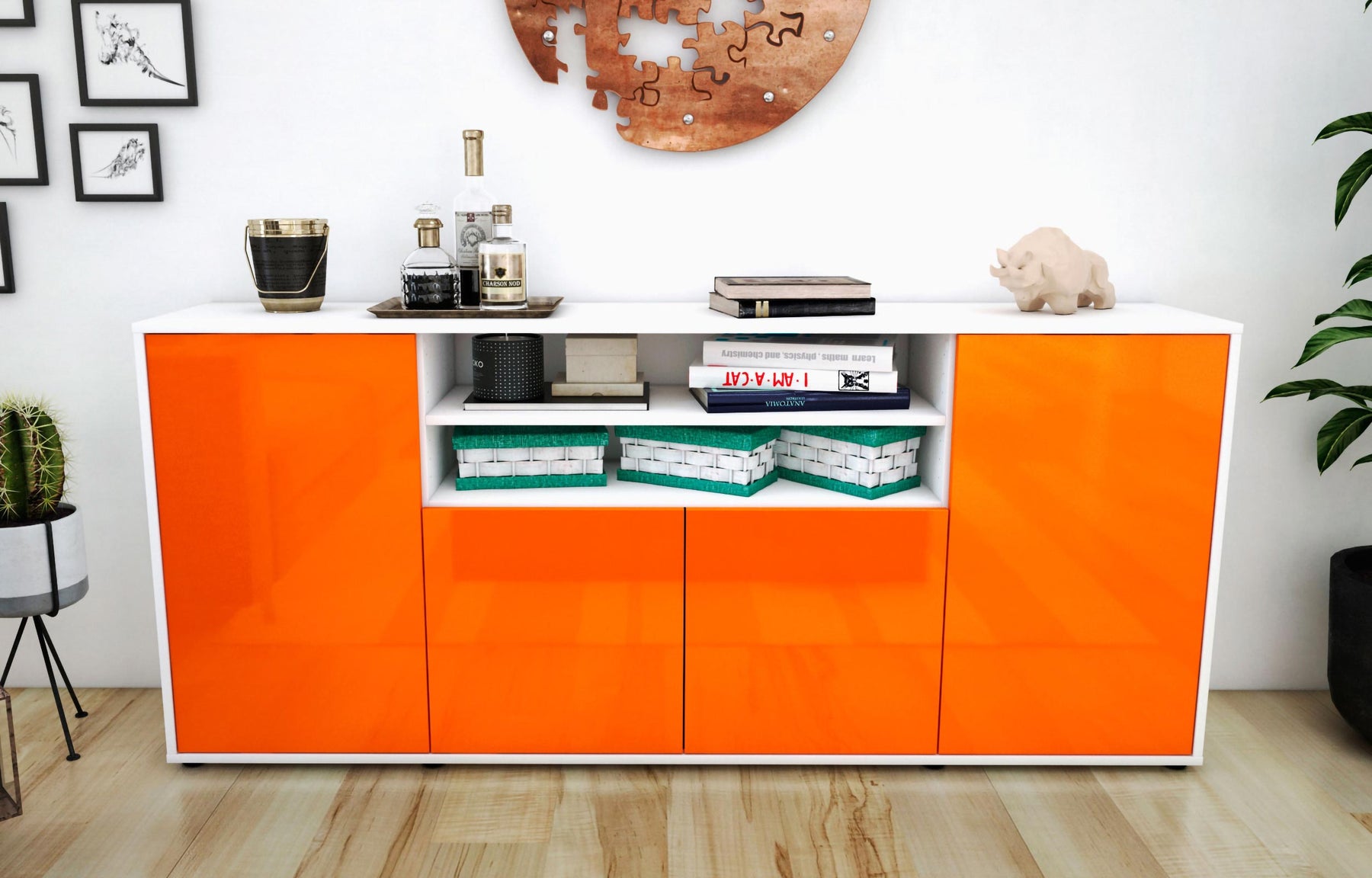 Sideboard Elsita, Orange (180x79x35cm)