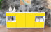 Sideboard Gabriella, Gelb (180x79x35cm)