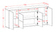 Sideboard Ephenia, Beton (180x79x35cm)