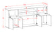 Sideboard Ermelina, Beton (180x79x35cm)