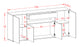 Sideboard Fiorella, Beton (180x79x35cm)