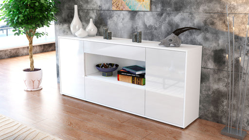Sideboard Fiora, Weiß (180x79x35cm)