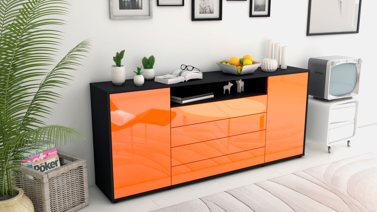 Sideboard Enzo, Orange (180x79x35cm)
