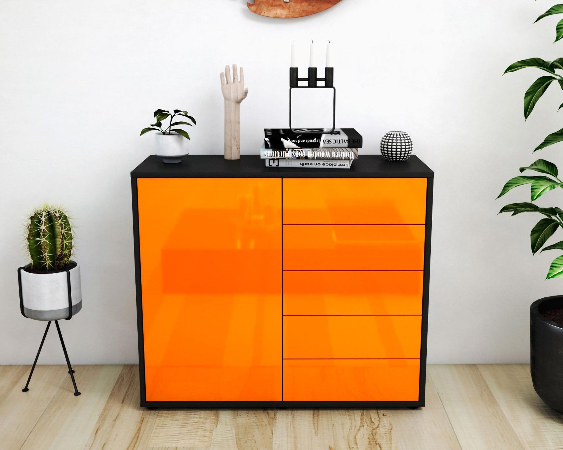Sideboard Cecilia, Orange (92x79x35cm)