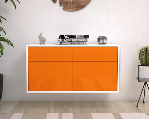 Lowboard Austin, Orange, hängend (92x49x35cm)