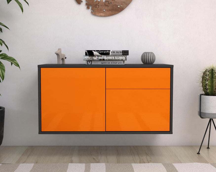 Lowboard San José, Orange, hängend (92x49x35cm)