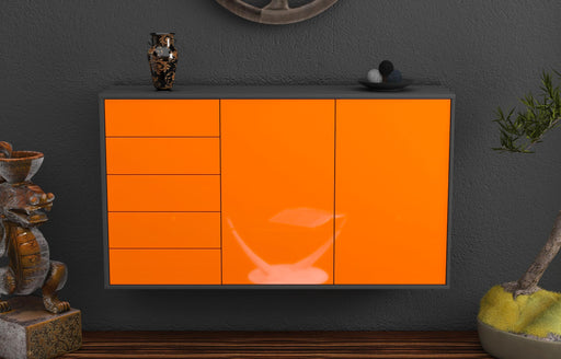 Sideboard Peoria, Orange, hängend (136x79x35cm)