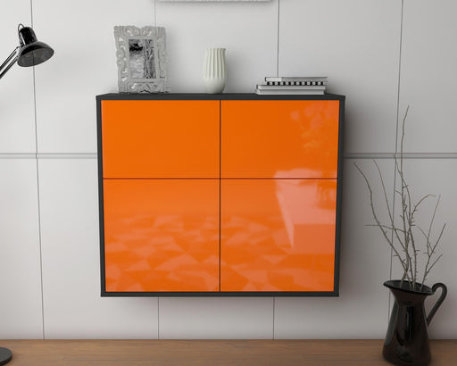 Sideboard Gilbert, Orange, hängend (92x79x35cm)