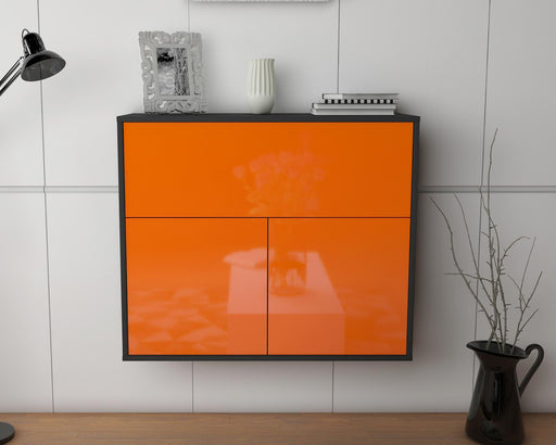 Sideboard Irving, Orange, hängend (92x79x35cm)