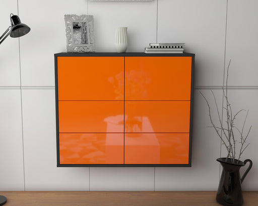 Sideboard Worcester, Orange, hängend (92x79x35cm)