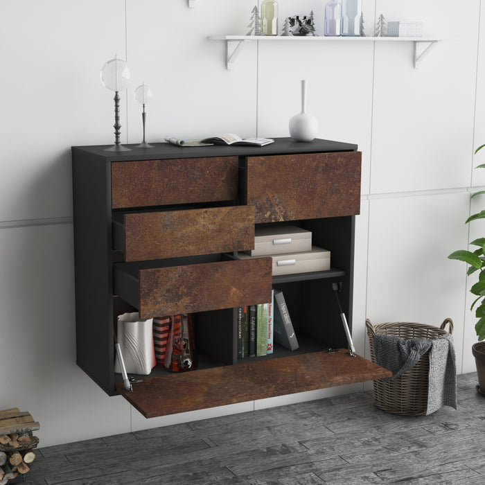 Sideboard Knoxville, Rost, hängend (92x79x35cm)