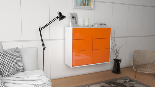 Sideboard Tempe, Orange, hängend (92x79x35cm)