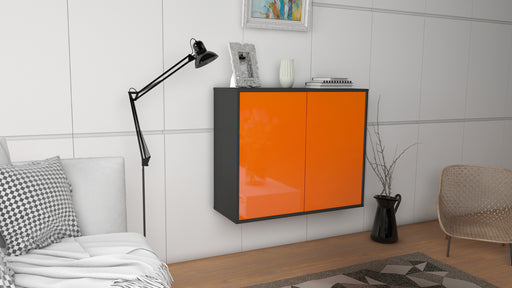 Sideboard Hialeah, Orange, hängend (92x79x35cm)