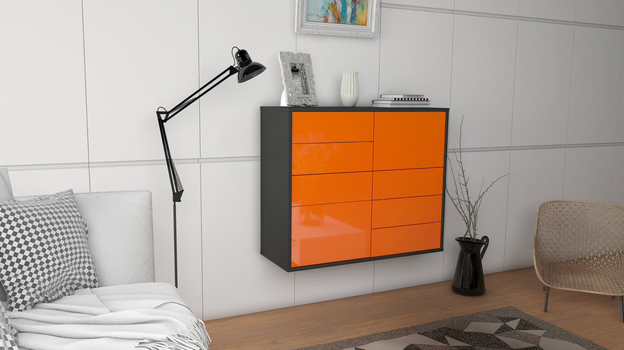Sideboard Amarillo, Orange, hängend (92x79x35cm)