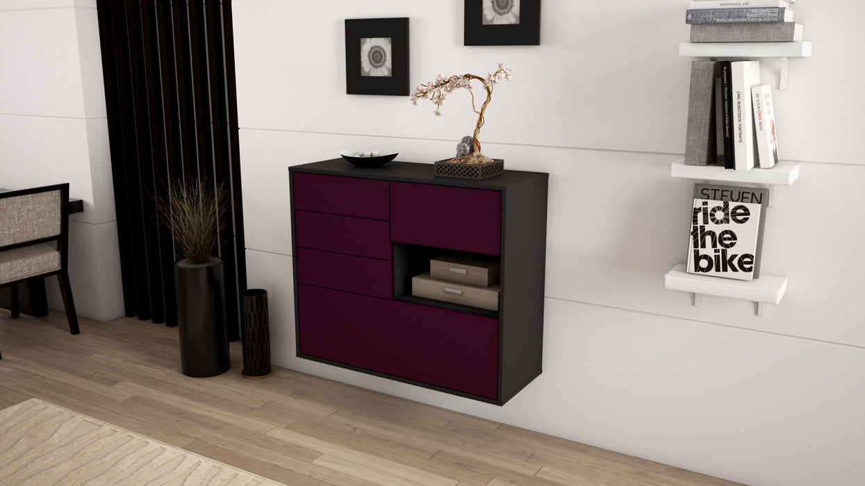Sideboard Knoxville, Lila, hängend (92x79x35cm)