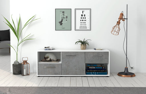 Lowboard Ambra, Beton Studio ( 136x49x35cm) - Dekati GmbH