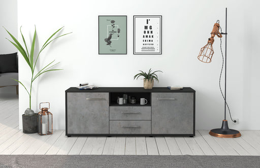 Lowboard Ameriga, Beton Studio (136x49x35cm) - Dekati GmbH
