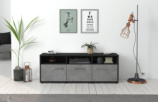 Lowboard Andrina, Beton Studio (136x49x35cm) - Dekati GmbH