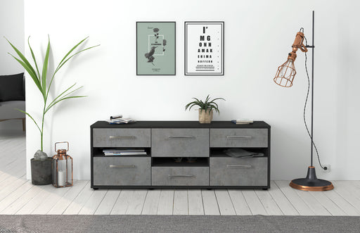 Lowboard Annalisa, Beton Studio (136x49x35cm) - Dekati GmbH