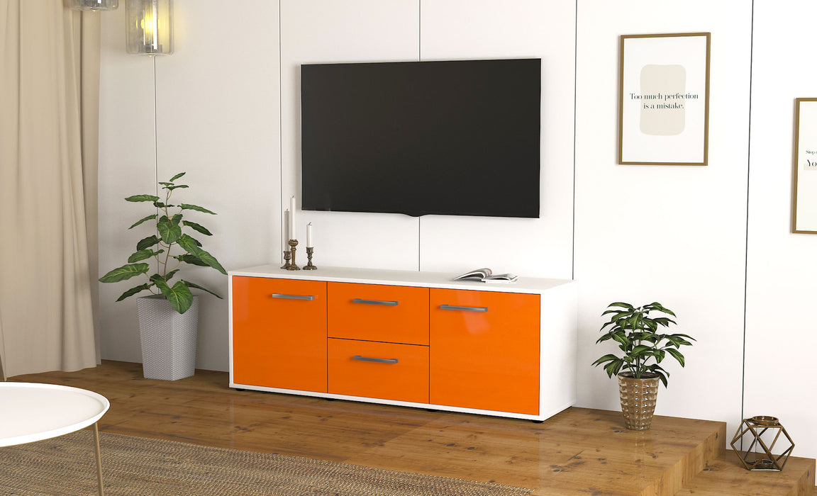 Lowboard Alma, Orange Front ( 136x49x35cm) - Dekati GmbH