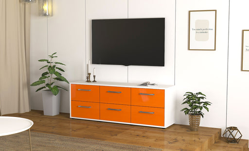 Lowboard Alva, Orange Front ( 136x49x35cm) - Dekati GmbH