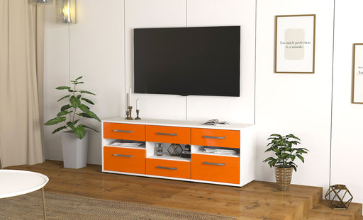 Lowboard Annamaria, Orange Front ( 136x49x35cm) - Dekati GmbH