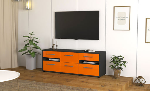 Lowboard Andrea, Orange Front (136x49x35cm) - Dekati GmbH