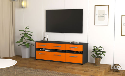 Lowboard Annalena, Orange Front (136x49x35cm) - Dekati GmbH