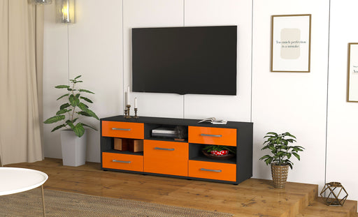 Lowboard Annina, Orange Front (136x49x35cm) - Dekati GmbH