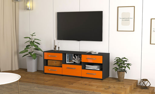 Lowboard Annunziata, Orange Front (136x49x35cm) - Dekati GmbH