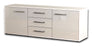 Lowboard Ameline, Weiß Seite ( 136x49x35cm) - Dekati GmbH