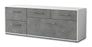 Lowboard Angelina, Weiß Seite ( 136x49x35cm) - Dekati GmbH