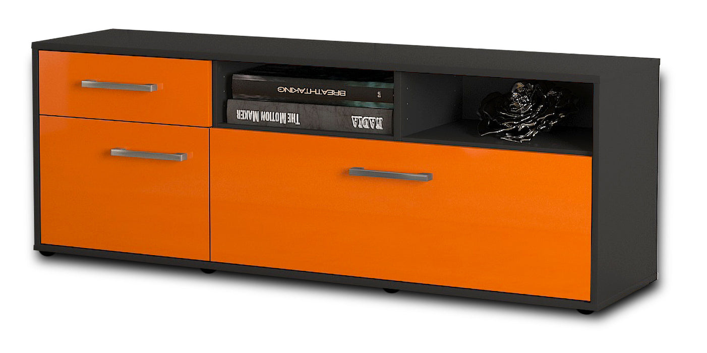Lowboard Amisa, Orange Seite (136x49x35cm) - Dekati GmbH