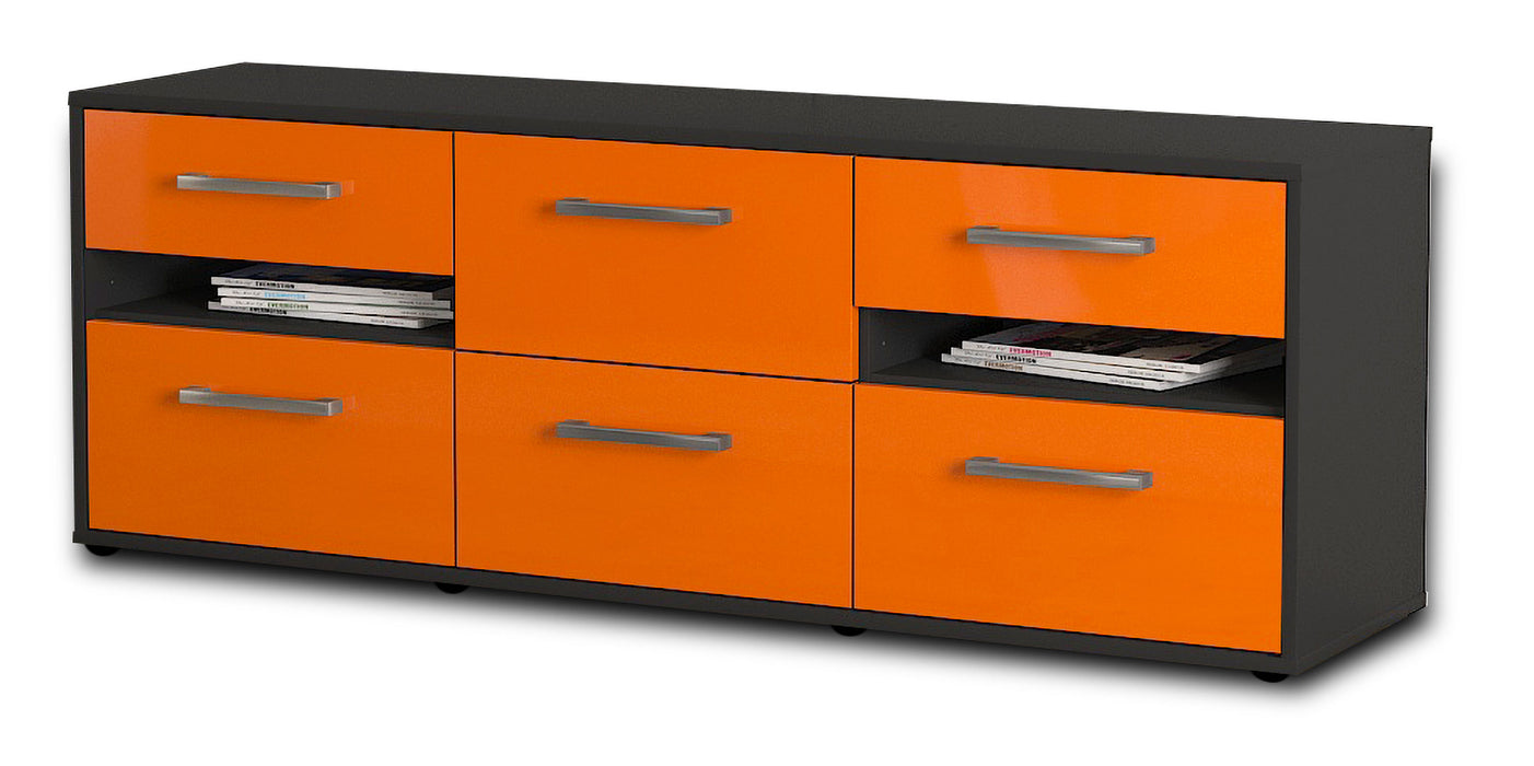 Lowboard Andrea, Orange Seite (136x49x35cm) - Dekati GmbH