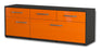 Lowboard Anjelika, Orange Seite (136x49x35cm) - Dekati GmbH