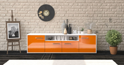Lowboard Arianna, Orange Studio (180x49x35cm) - Dekati GmbH