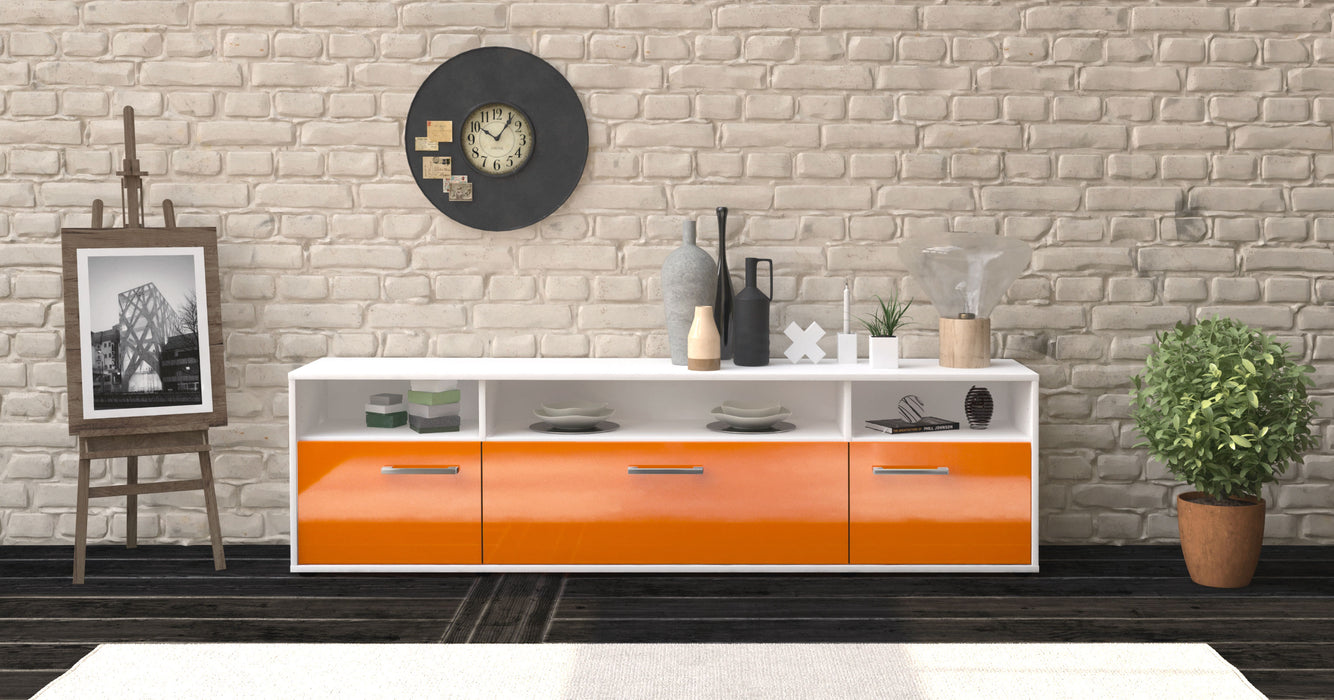 Lowboard BIANCA, Orange Studio (180x49x35cm) - Dekati GmbH