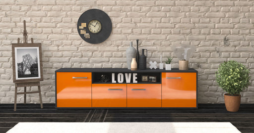 Lowboard Arianna, Orange Studio (180x49x35cm) - Dekati GmbH