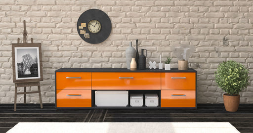 Lowboard Ariella, Orange Studio (180x49x35cm) - Dekati GmbH