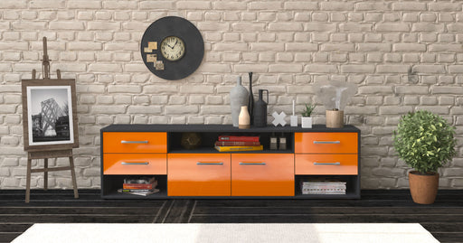 Lowboard Barbara, Orange Studio (180x49x35cm) - Dekati GmbH