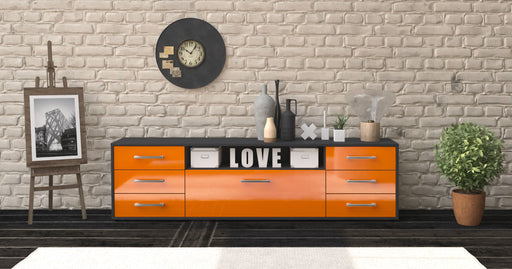 Lowboard Beatrice, Orange Studio (180x49x35cm) - Dekati GmbH