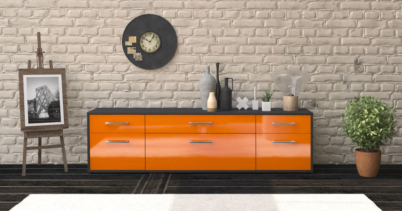 Lowboard Beppa, Orange Studio (180x49x35cm) - Dekati GmbH
