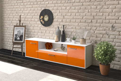 Lowboard Arbnora, Orange Front (180x49x35cm) - Dekati GmbH
