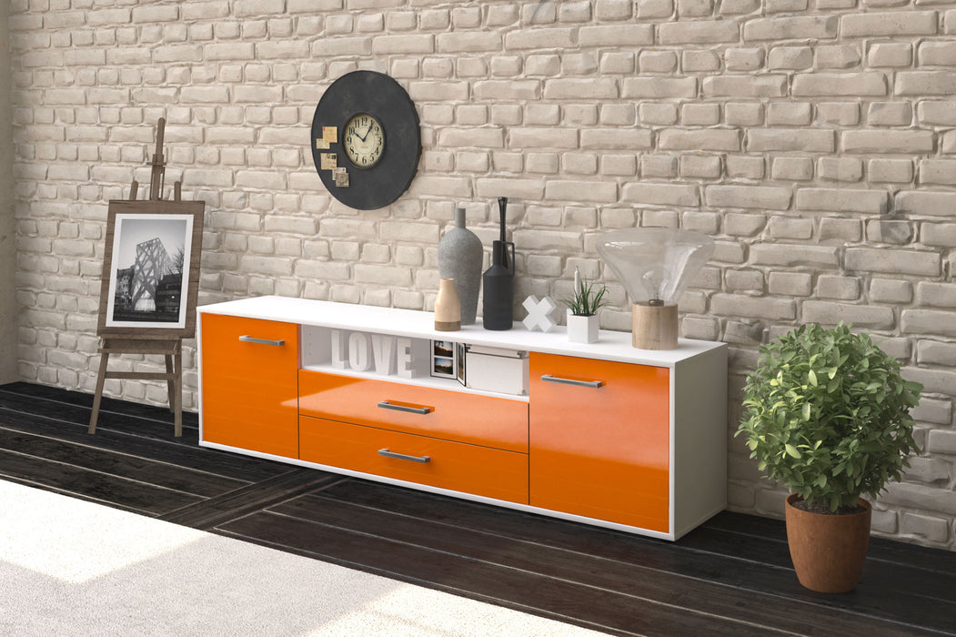 Lowboard Armanda, Orange Front (180x49x35cm) - Dekati GmbH