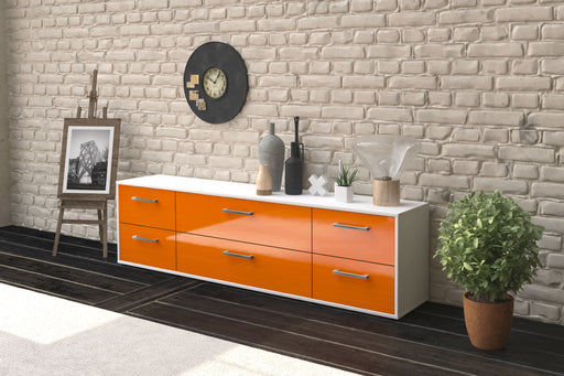 Lowboard Assunta, Orange Front (180x49x35cm) - Dekati GmbH