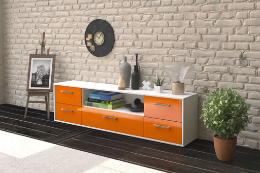 Lowboard Atlanta, Orange Front (180x49x35cm) - Dekati GmbH