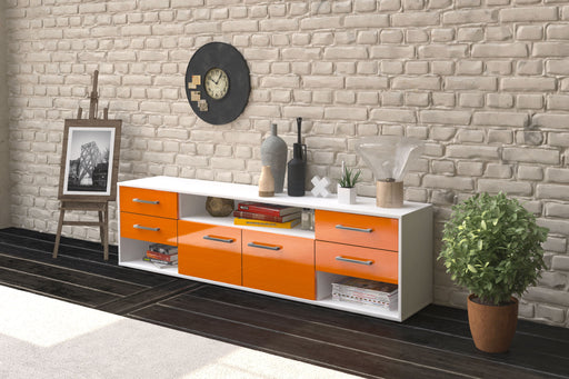 Lowboard Barbara, Orange Front (180x49x35cm) - Dekati GmbH