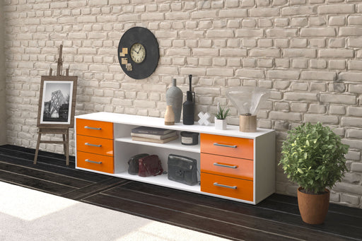 Lowboard Belinda, Orange Front (180x49x35cm) - Dekati GmbH