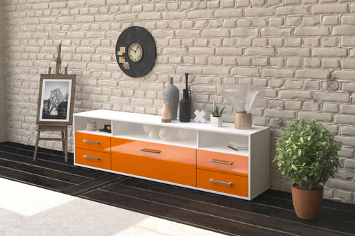 Lowboard Bella, Orange Front (180x49x35cm) - Dekati GmbH