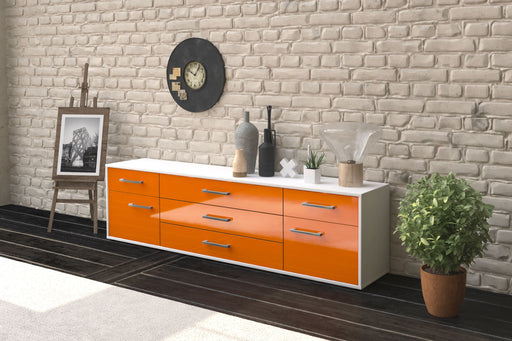 Lowboard Benita, Orange Front (180x49x35cm) - Dekati GmbH